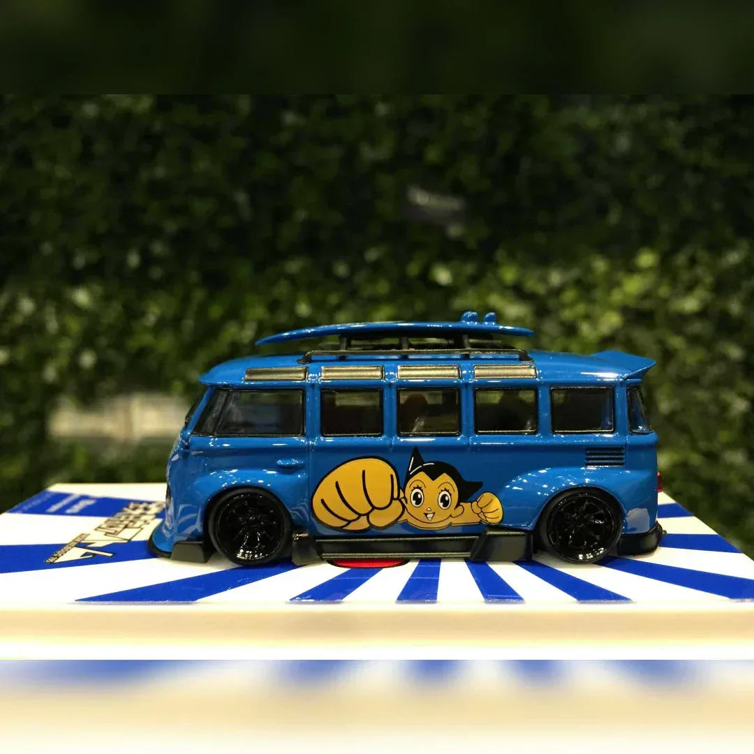 Flame Model 1:64 Volkswagen Bus – Astro Boy Edition (Blue) - Jaiman Toys