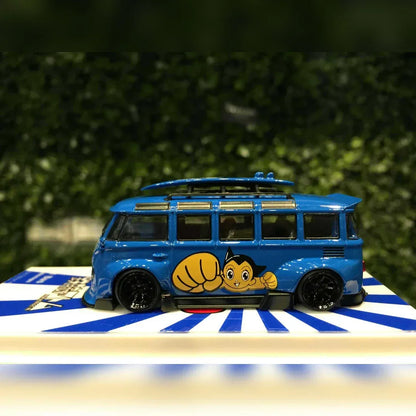 Flame Model 1:64 Volkswagen Bus – Astro Boy Edition (Blue) - Jaiman Toys