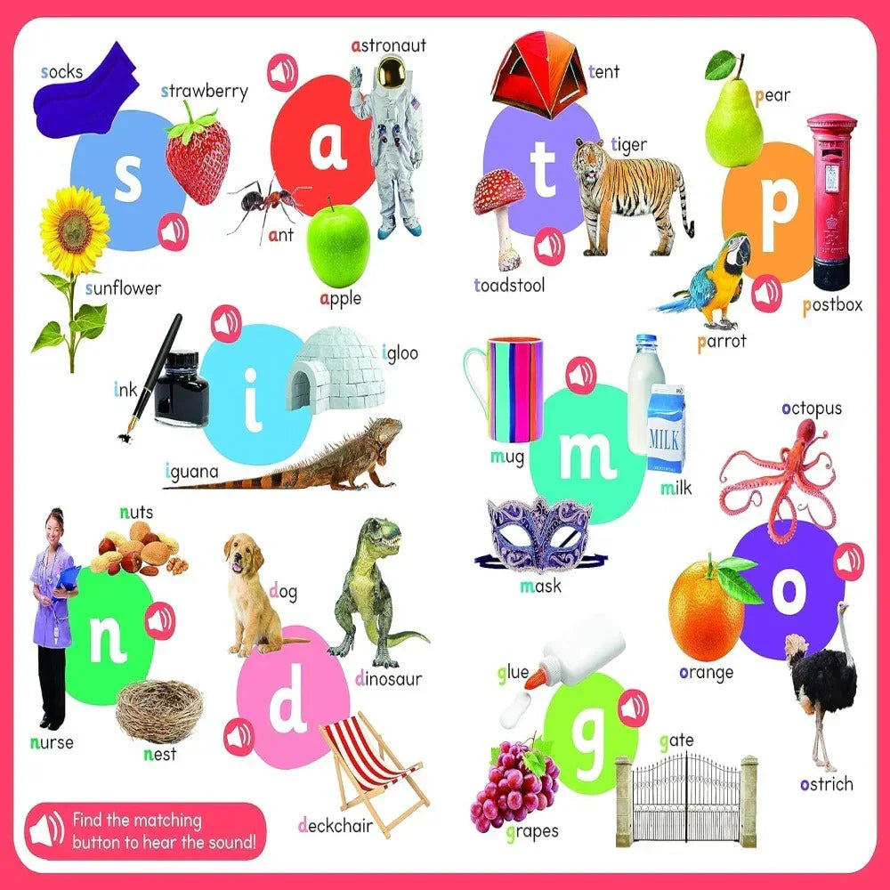 50 First Phonics Sound Book - Jaiman Toys
