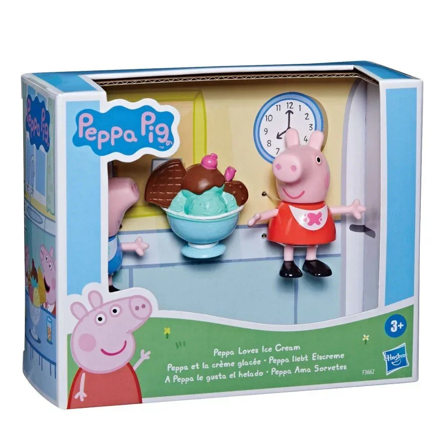 Peppa Pig Peppa Loves Ice Cream 3 Pc Toy Figures Set George New - Jaiman Toys