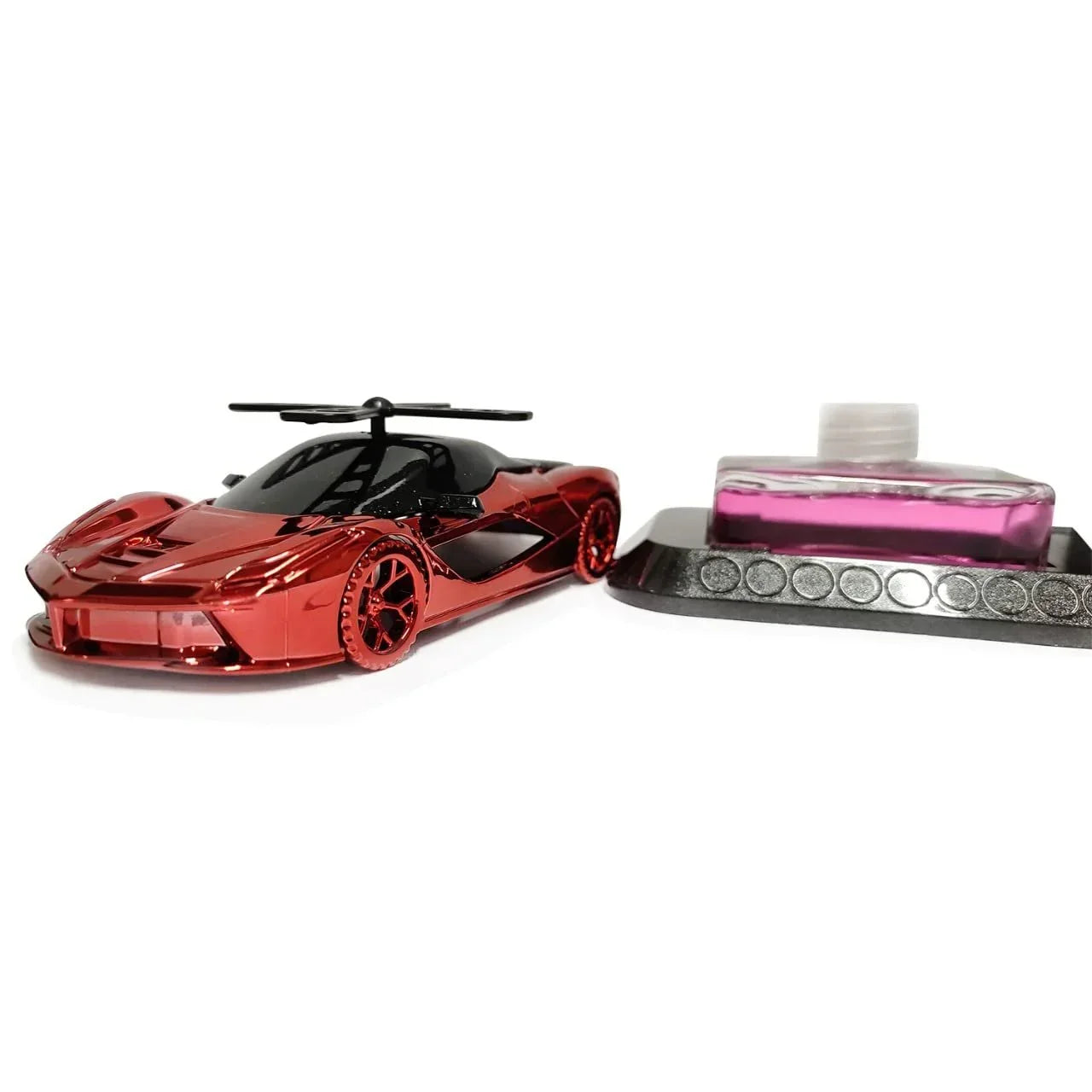 Solar Powered Car Dashboard Ferrari Car with Aroma Diffuser with refill, Stylish Car Interior Accessories (RED) - Jaiman Toys