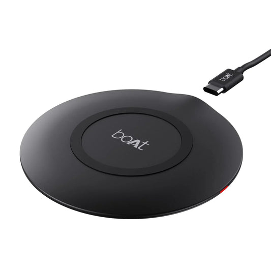 Boat Floatpad 350 Qi Certified Wireless Charger with 6Mm Transmission Range, Smart Ic Protection Against Damage & 1 USB Type C Output Cable for Cellular...