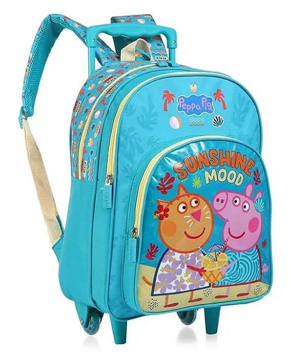 STRIDERS Peppa Pig 16 Inch Trolley School Bag for Kids Spacious Rolling Backpack for School, Travel 6-8 Years - Jaiman Toys