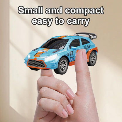 Mini Die-Cast RC Car 1:64 Scale – High-Speed Desktop Remote Control Car with LED Headlights, 2.4GHz Remote & App Control (5 Colors)