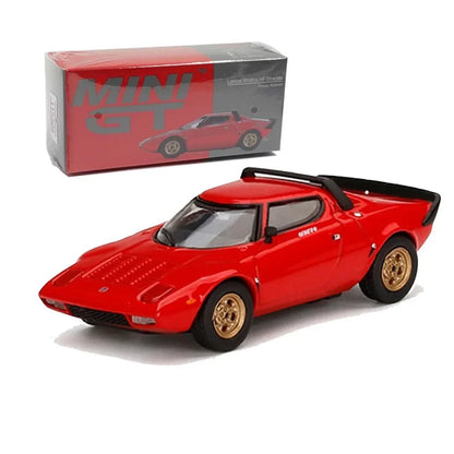 Mini GT Die-Cast Collector's Model - Lancia Stratos HF Stradale in Rosso Arancio" - Jaiman Toys
