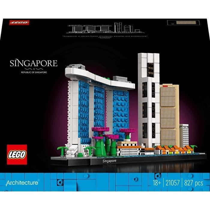 LEGO Architecture 21057  Skyline Collection: Singapore Building Kit; Collectible Display Model for Adults (827 Pieces)