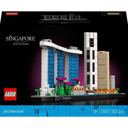 LEGO Architecture 21057  Skyline Collection: Singapore Building Kit; Collectible Display Model for Adults (827 Pieces)