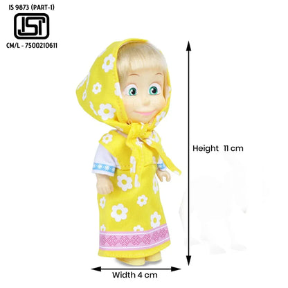 Masha and the Bear 12 Cm Toy Doll | Famous Cartoon | Ideal Gift Set for Girls Kids (Masha with Animal - Goat) - Jaiman Toys