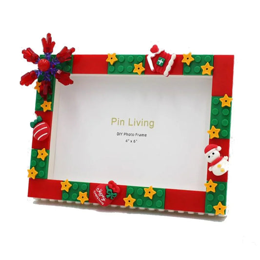 Building Blocks Photo Frame (4" x 6") with Figures and Blocks – Perfect for Gifting and Display! - Jaiman Toys