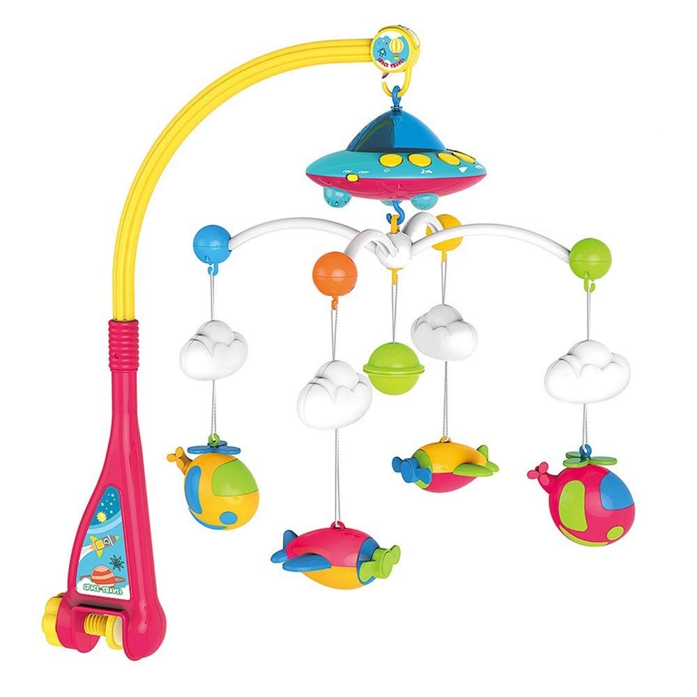 Huanger Dreamful Mobile Baby Crib Mobile – Musical Rotating Cot Mobile with Hanging Toys (0+ Months)