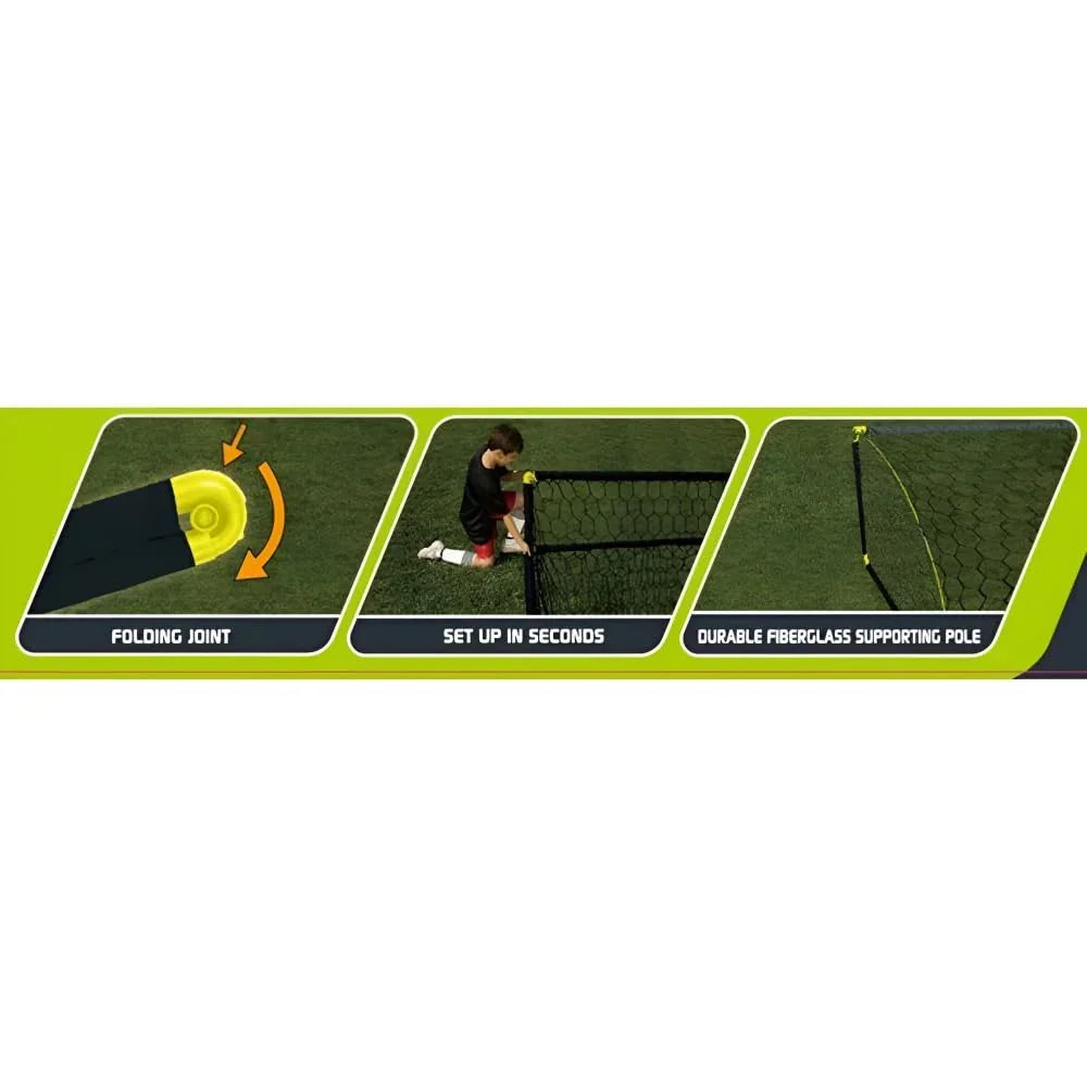 Innov8 Folding Goal Striker Folding Soccer | Goalpost | Portable Training Net | Portable with Ground Stakes | Quick Setup | Durable - Jaiman Toys