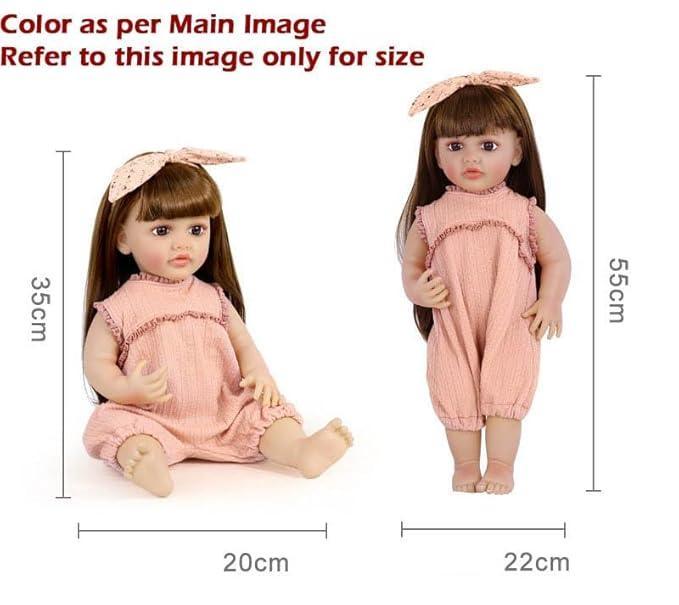 Lifelike Reborn Baby Girl Doll – Toddler with Realistic Sound & Multicolor Dress