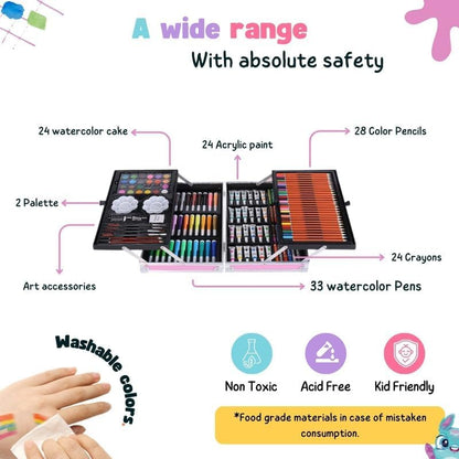 Ultimate Spider-Man Kids Art Kit 145+ Pieces Aluminium Colouring Set with Crayons, Markers, Paints & Sketch Supplies