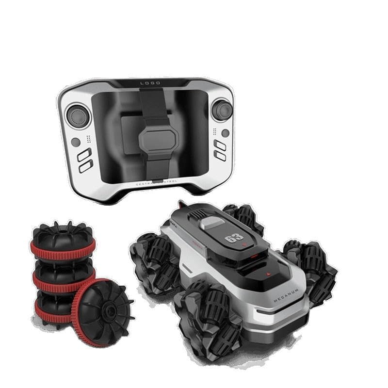4WD Amphibious Remote Control Stunt Car – 2.4GHz Mini RC Car with 360° Spin, All-Terrain & Water Driving, Dual Tire System for Kids