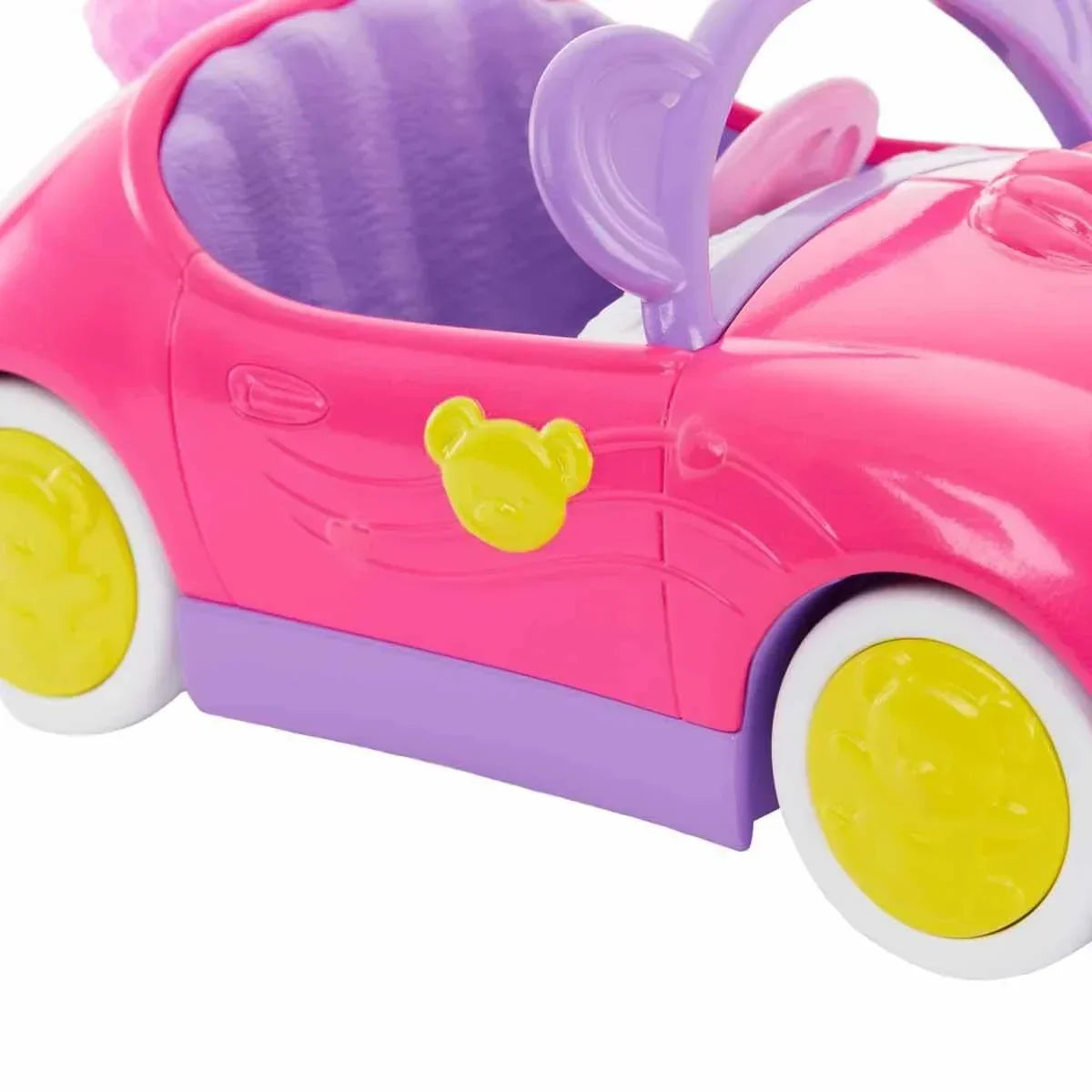 Barbie Chelsea Doll & Toy Car Set with Bear-Themed Convertible & Teddy Bear Accessory, Blonde Small Doll Wears Removable Skirt & Shoes - Jaiman Toys