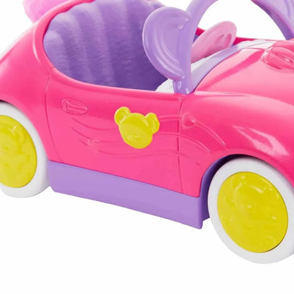 Barbie Chelsea Doll & Toy Car Set with Bear-Themed Convertible & Teddy Bear Accessory, Blonde Small Doll Wears Removable Skirt & Shoes - Jaiman Toys