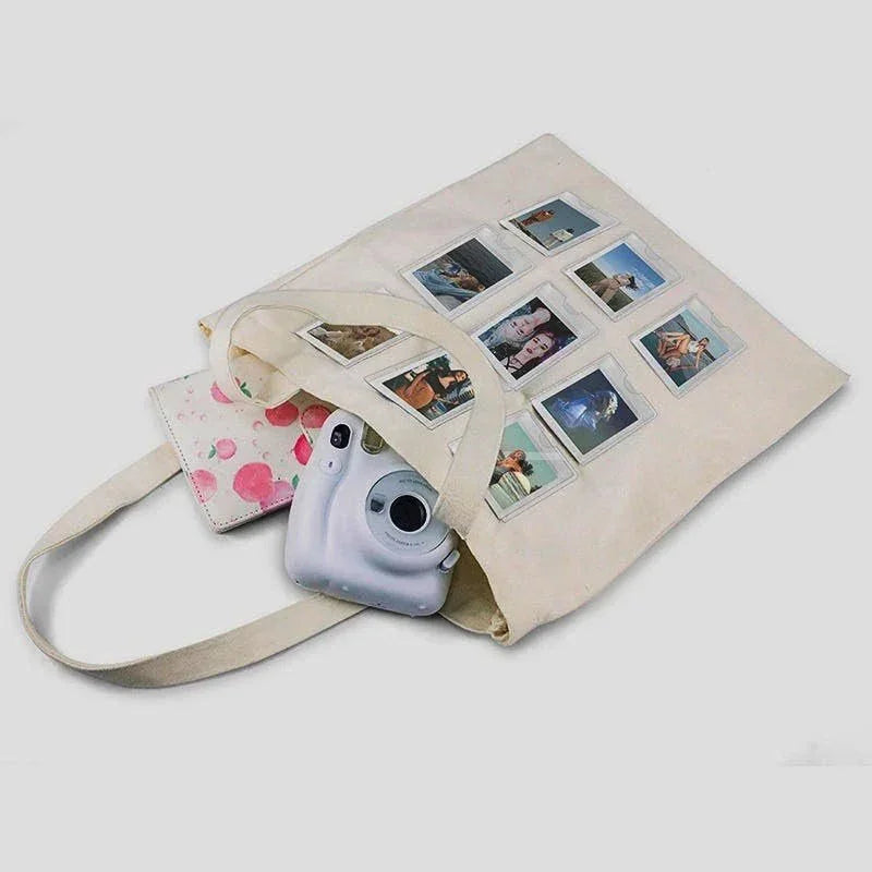 Fujifilm Instax Square SQ1 Instant Camera + 10 Square Film Shots + Canvas Tote Bag + Photo Hanging Set + Fridge Megnet Set + Photo Stickers Set - Terracotta Orange - Jaiman Toys