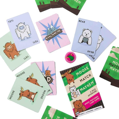 Blue Orange Moose Match Mayhem Card Game | Fast-Paced Family Matching Game for Kids & Adults | Ages 7+
