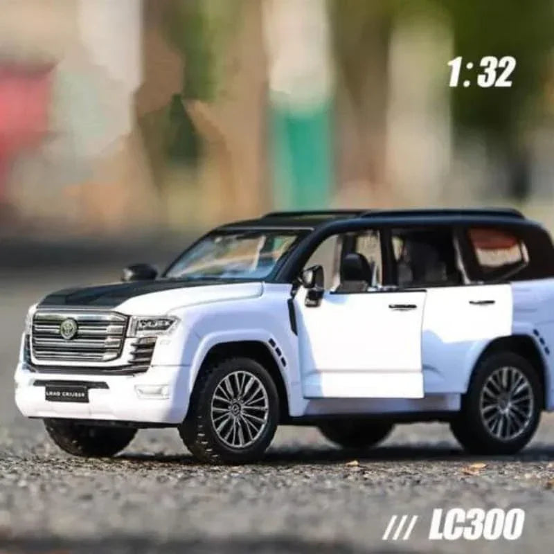 1:32 Toyota Land Cruiser LC300 Diecast Metal Model Car – Pull Back Toy with Openable Doors, Light & Sound (Multicolor) - Jaiman Toys