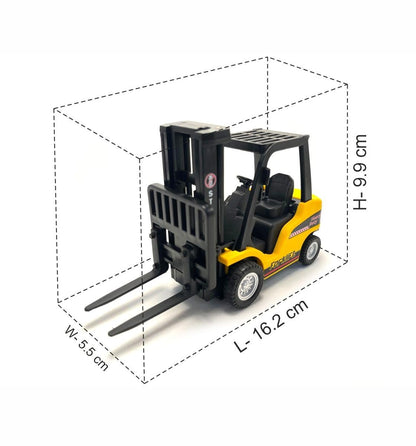 Centy Dig & Build Friction Powered Forklift Toy with Telescopic Mast & Adjustable Forks – Heavy Duty Construction Vehicle for Kids 3+ Years