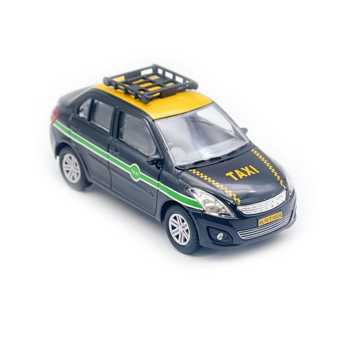 Centy Public Commuters Urban Taxi Twin-Tone Cab Pull Back Toy Car – Black Taxi Model for Kids 3+ Years