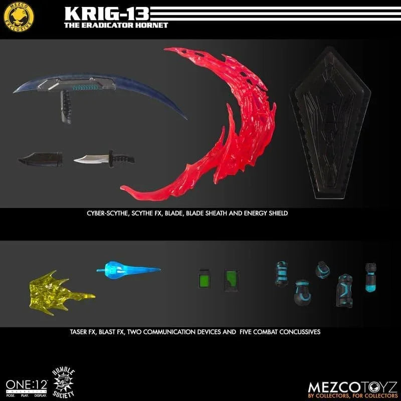 Mezco One:12 Collective Rumble Society Krig-13 Eradicator Hornet Edition Figure - Jaiman Toys