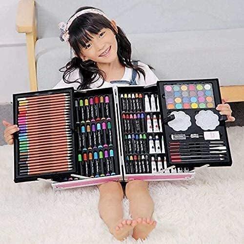 Kids Art Drawing Set Art and Craft Supplies Drawing and Painting Set Great Birthday Gift for Boys Girls Children - 145 Pcs Art Set Spiderman + Iron Man - Jaiman Toys