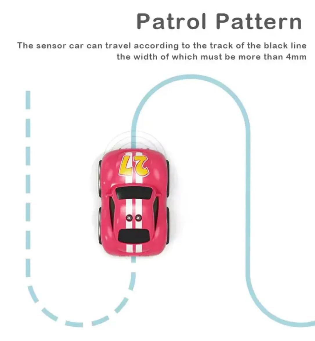 Magic Induction 2.4GHz RC Car for Kids – Intelligent Sensor Stunt Car with Chase & Follow Modes, Music, LED Lights & Rechargeable Battery