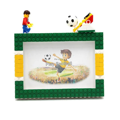 Building Blocks Photo Frame (4" x 6") with Figures and Blocks – Perfect for Gifting and Display! - Jaiman Toys