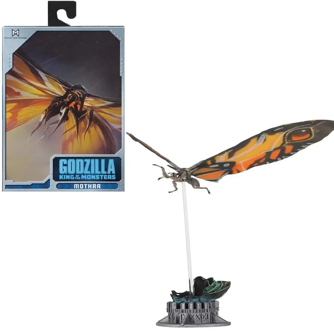 Godzilla 2019: Mothra 7 Action Figure with Articulated Wings and Display Base - Jaiman Toys