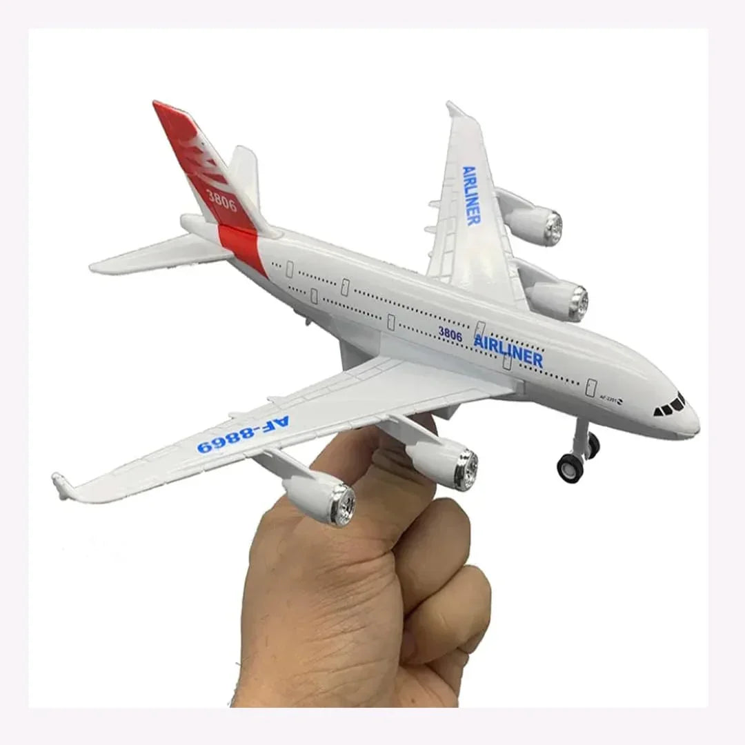 Breatoi! Aeroplane Scale Model: Airlinner Pull Back Model Plane Toy (Colours May Assorted) - Jaiman Toys