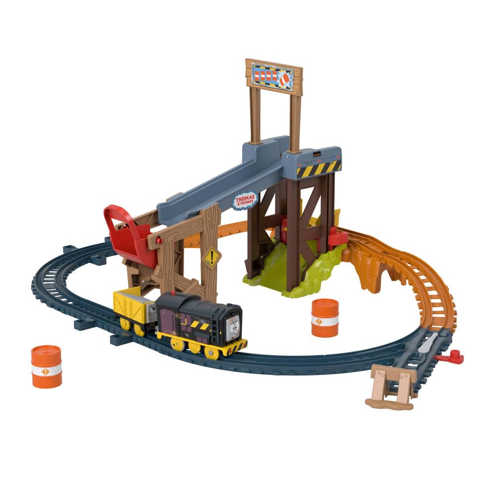 Fisher-Price Thomas & Friends Diesel’s Lift & Load Construction Set – Motorized Train Track Playset with Diesel Engine