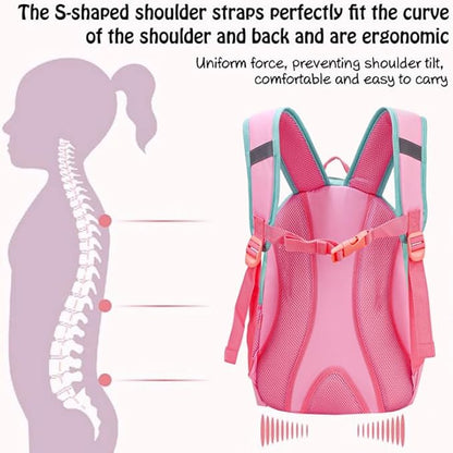 Unicorn School Backpack 15 Inch – Kids Cute Unicorn Wings School Bag for Girls with Side Bottle Pockets