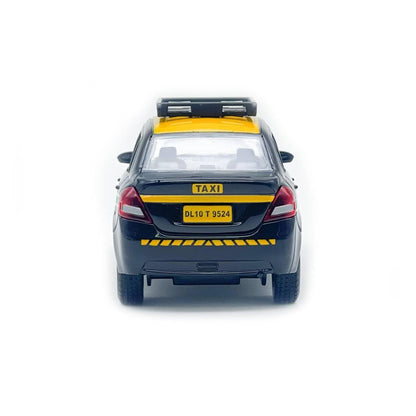 Centy Public Commuters Urban Taxi Twin-Tone Cab Pull Back Toy Car – Black Taxi Model for Kids 3+ Years