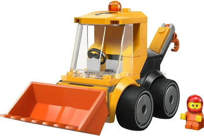 LEGO City 60483 Rides – Construction Loader Toy - Excavator Building Set w/a Worker Junior Minifigure - Party Bag Fillers - Small Collectible Gift for 5+ Year Old Boys