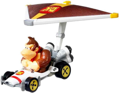 Hot Wheels Mario Kart Donkey Kong Die Cast Glider Car | B-Dasher Kart with Super Glider | 1:64 Collectible Toy | 3+ Years
