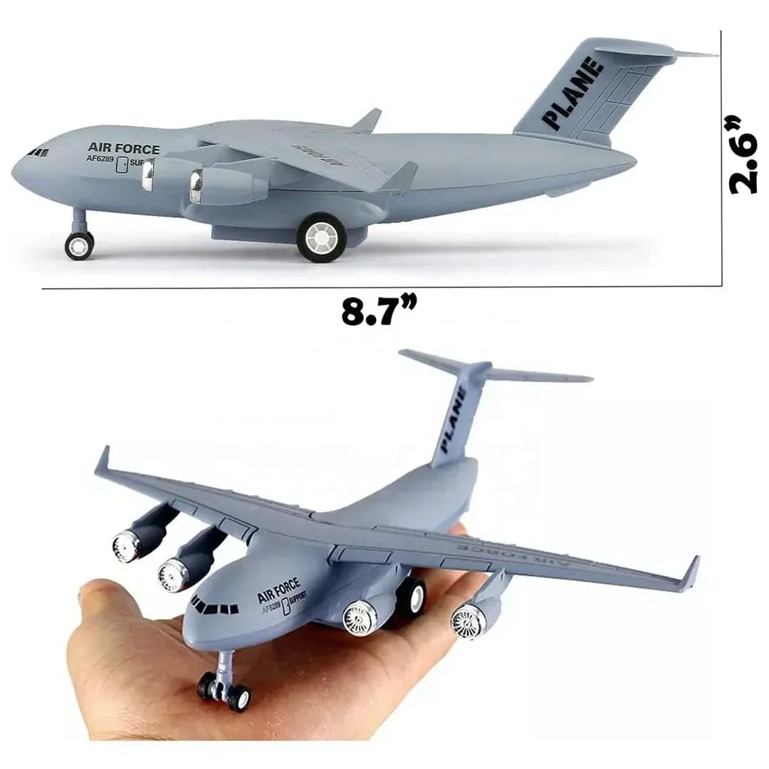 Airplane 1:400 Scale Twin-Engine Jet Fighter Model with Light & Sound – Premium Die-Cast Metal Collectible (F-16 Type) - Jaiman Toys
