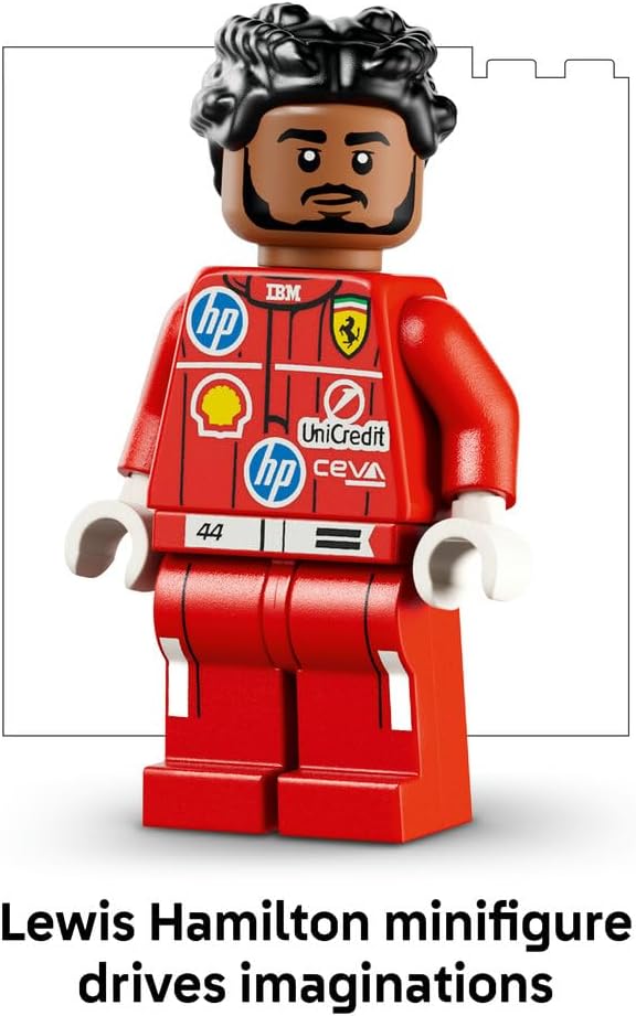 LEGO 43022 Editions Scuderia Ferrari HP Lewis Hamilton Helmet - F1 Merchandise - Display Model Kit w/Collectible Minifigure - Gift for 14+ Year Old Boys & Adult Motorsport Fans