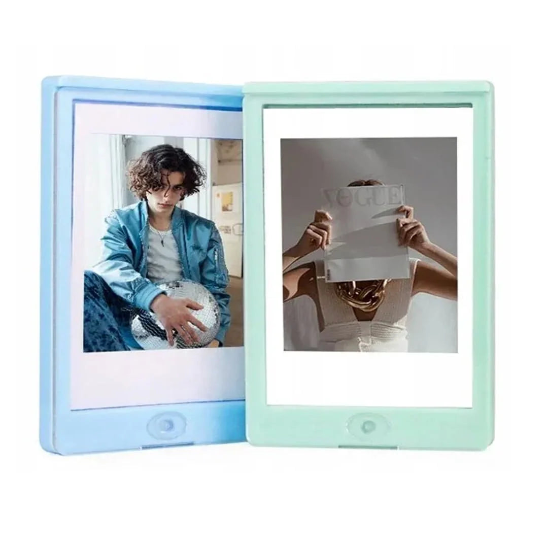 Fujifilm Instant Camera Accessories - Acrylic Photo Fram 8x8 With Instax Mini Display, Magnetic Back &amp; Stand, Frameless Photo Holder for Desk, Wall Mount or Kitchen Fits - Jaiman Toys