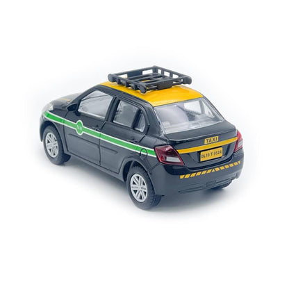 Centy Public Commuters Urban Taxi Twin-Tone Cab Pull Back Toy Car – Black Taxi Model for Kids 3+ Years