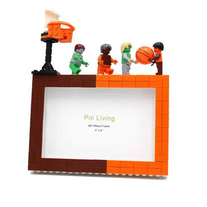Building Blocks Photo Frame (4" x 6") with Figures and Blocks – Perfect for Gifting and Display! - Jaiman Toys
