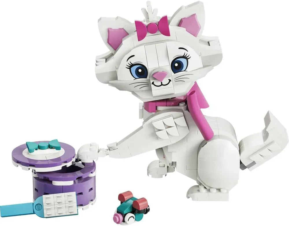 LEGO|Disney 43286 The Aristocats Adorable Marie - Toy Cat Animal Figure w/Accessories incl. a Textile Bow - DIY Bedroom Decor - Nostalgic Gift for 7+ Year Old Girls & Fans