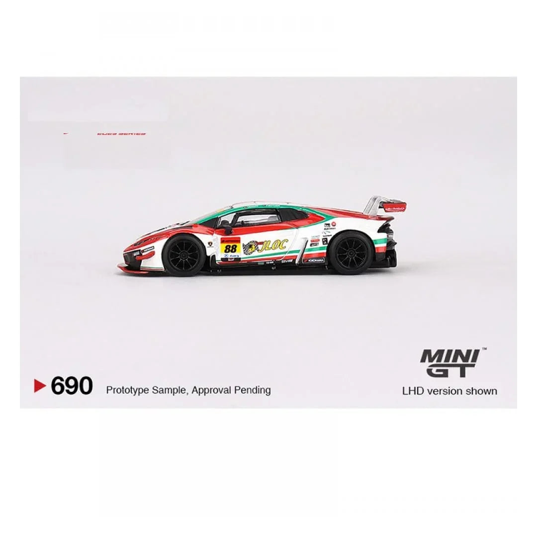 Mini GT Lamborghini Huracan GT3 EVO #88 JLOC Lamborghini GT3 JLOC 2023 Super GT Series - Jaiman Toys