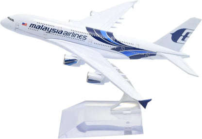 Collectible 1:400 Scale Aircraft Model Aeroplane – Malaysia Airbus A380 (16 cm) - Jaiman Toys