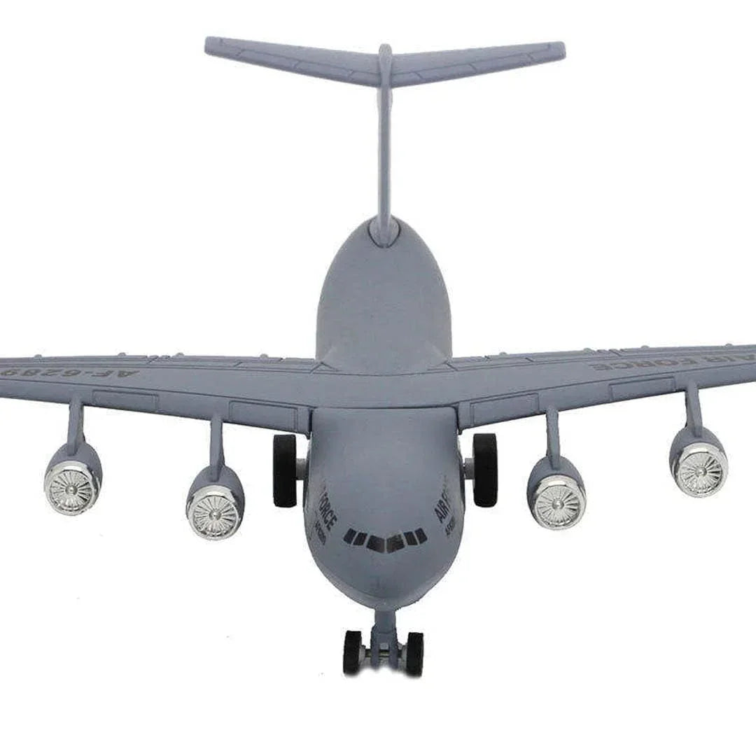 Airplane 1:300 Scale Heavy-Duty Military Cargo Aircraft Model – Die-Cast Transport Jet Collectible (C17 Type) - Jaiman Toys