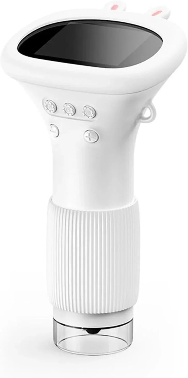 Kids Portable Microscope, 100 to 1000X Zoom Handheld Microscope Real Time HD Imaging with 2 Inch Screen (White) - Jaiman Toys