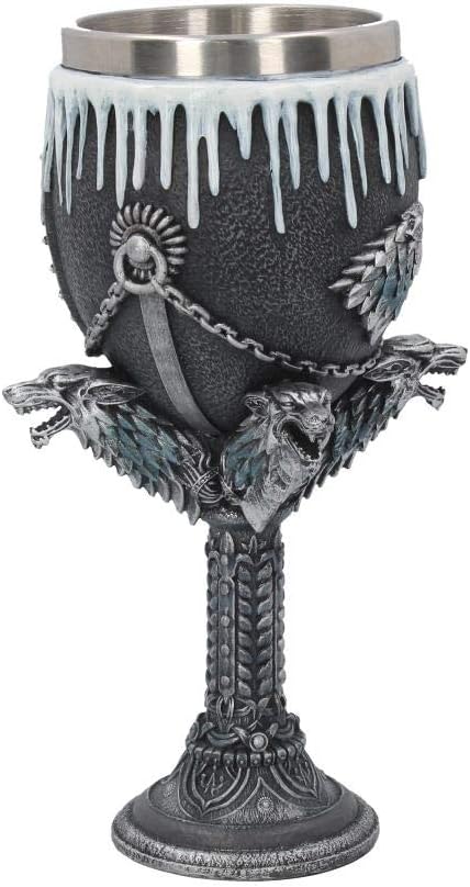 Game of Thrones Winter Is Coming Stark Goblet Chalice | 17 cm Fantasy Collectible Drinkware