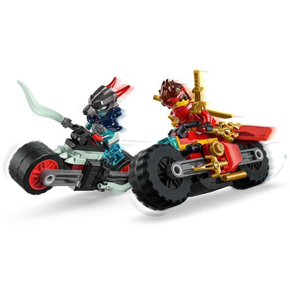 LEGO NINJAGO 71838 Kai’s Motorcycle Speed Race | Dual Ninja Bike Playset for Kids 6+ | Kai & Wyldfyre Racing Toy