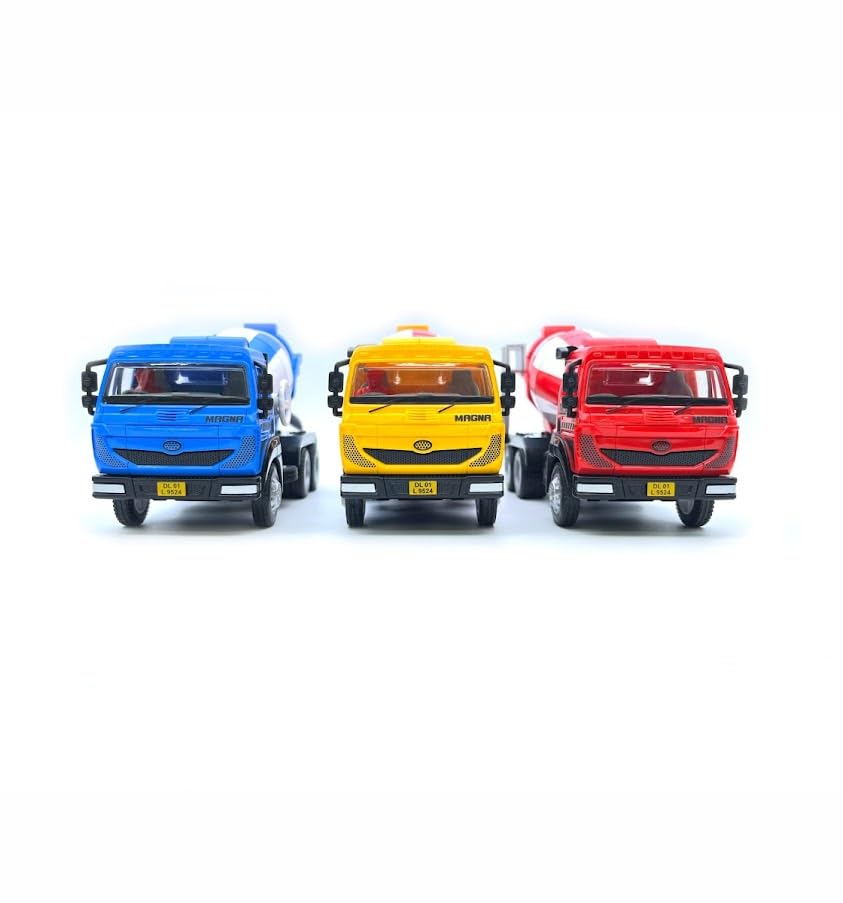 Centy Magna Concrete Mixer Pull Back Construction Toy Truck for 3Y+ Assorted Colours