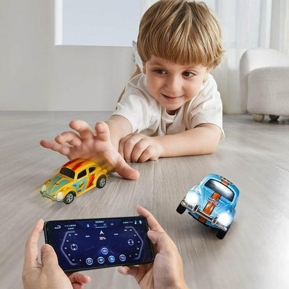 Trasped 1:64 Mini RC Car CoolCar HG4-108 – Pocket Size Remote Control Car with LED Lights, App Control & Rechargeable Battery (3 Colors)